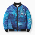 Kuri New Zealand Matariki Bomber Puffer Jacket Aotearoa Dog Waka Maori New Year Galaxy Vibes