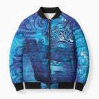 Kuri New Zealand Matariki Bomber Puffer Jacket Aotearoa Dog Waka Maori New Year Galaxy Vibes
