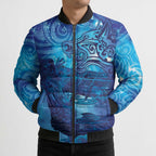 Kuri New Zealand Matariki Bomber Puffer Jacket Aotearoa Dog Waka Maori New Year Galaxy Vibes