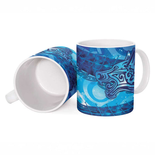 Kuri New Zealand Matariki Ceramic Mug Aotearoa Dog Waka Maori New Year Galaxy Vibes