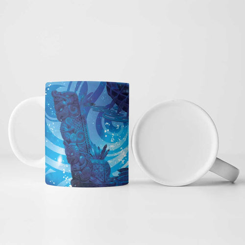 Kuri New Zealand Matariki Ceramic Mug Aotearoa Dog Waka Maori New Year Galaxy Vibes