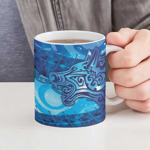 Kuri New Zealand Matariki Ceramic Mug Aotearoa Dog Waka Maori New Year Galaxy Vibes