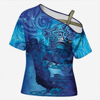 Kuri New Zealand Matariki Cross Shoulder Shirt Aotearoa Dog Waka Maori New Year Galaxy Vibes