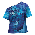 Kuri New Zealand Matariki Cross Shoulder Shirt Aotearoa Dog Waka Maori New Year Galaxy Vibes