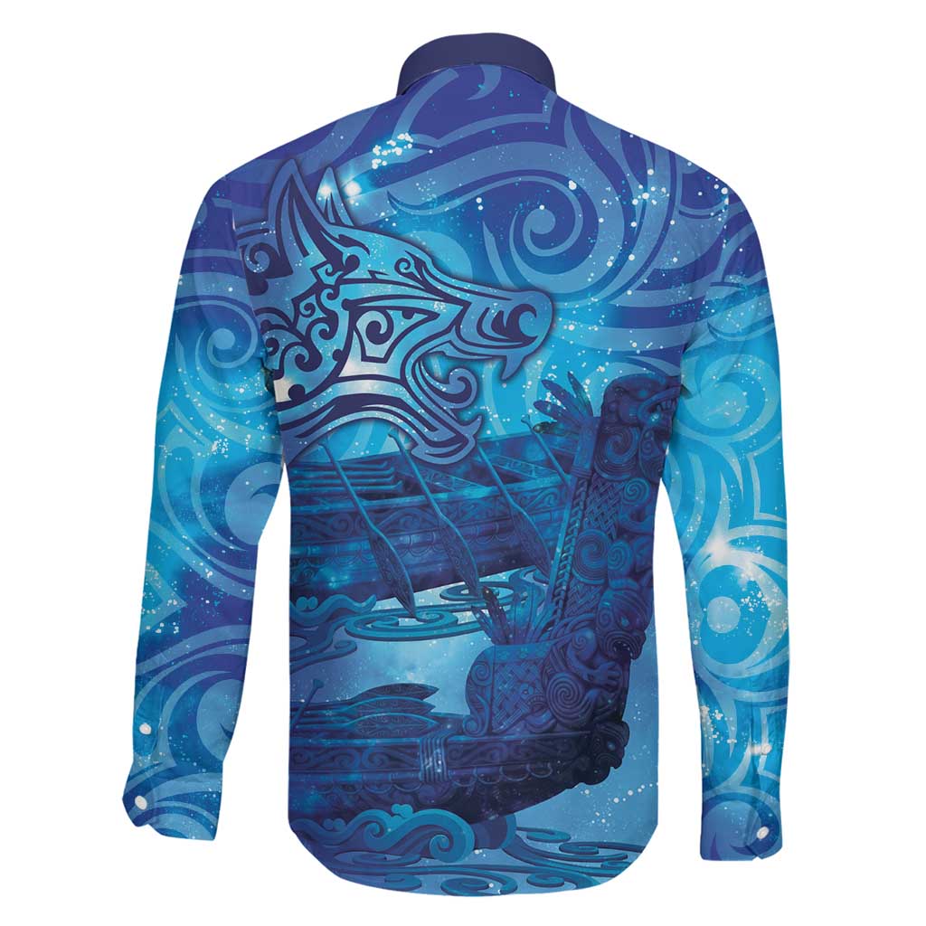 Kuri New Zealand Matariki Family Matching Off The Shoulder Long Sleeve Dress and Hawaiian Shirt Aotearoa Dog Waka Maori New Year Galaxy Vibes