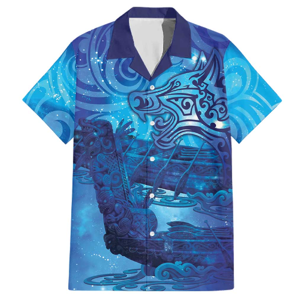 Kuri New Zealand Matariki Family Matching Short Sleeve Bodycon Dress and Hawaiian Shirt Aotearoa Dog Waka Maori New Year Galaxy Vibes