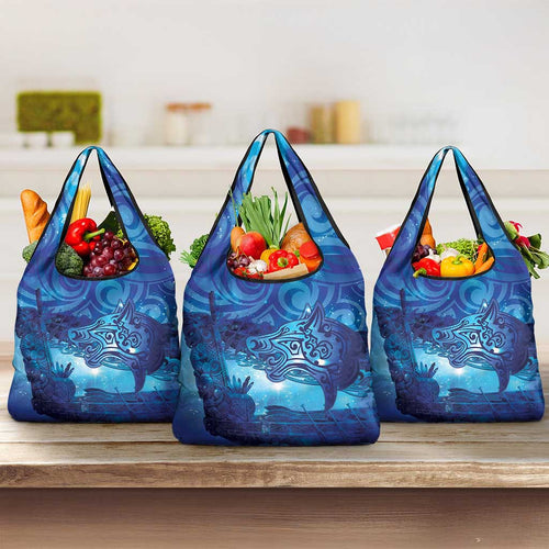 Kuri New Zealand Matariki Grocery Bag Aotearoa Dog Waka Maori New Year Galaxy Vibes