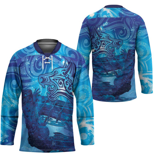 Kuri New Zealand Matariki Hockey Jersey Aotearoa Dog Waka Maori New Year Galaxy Vibes