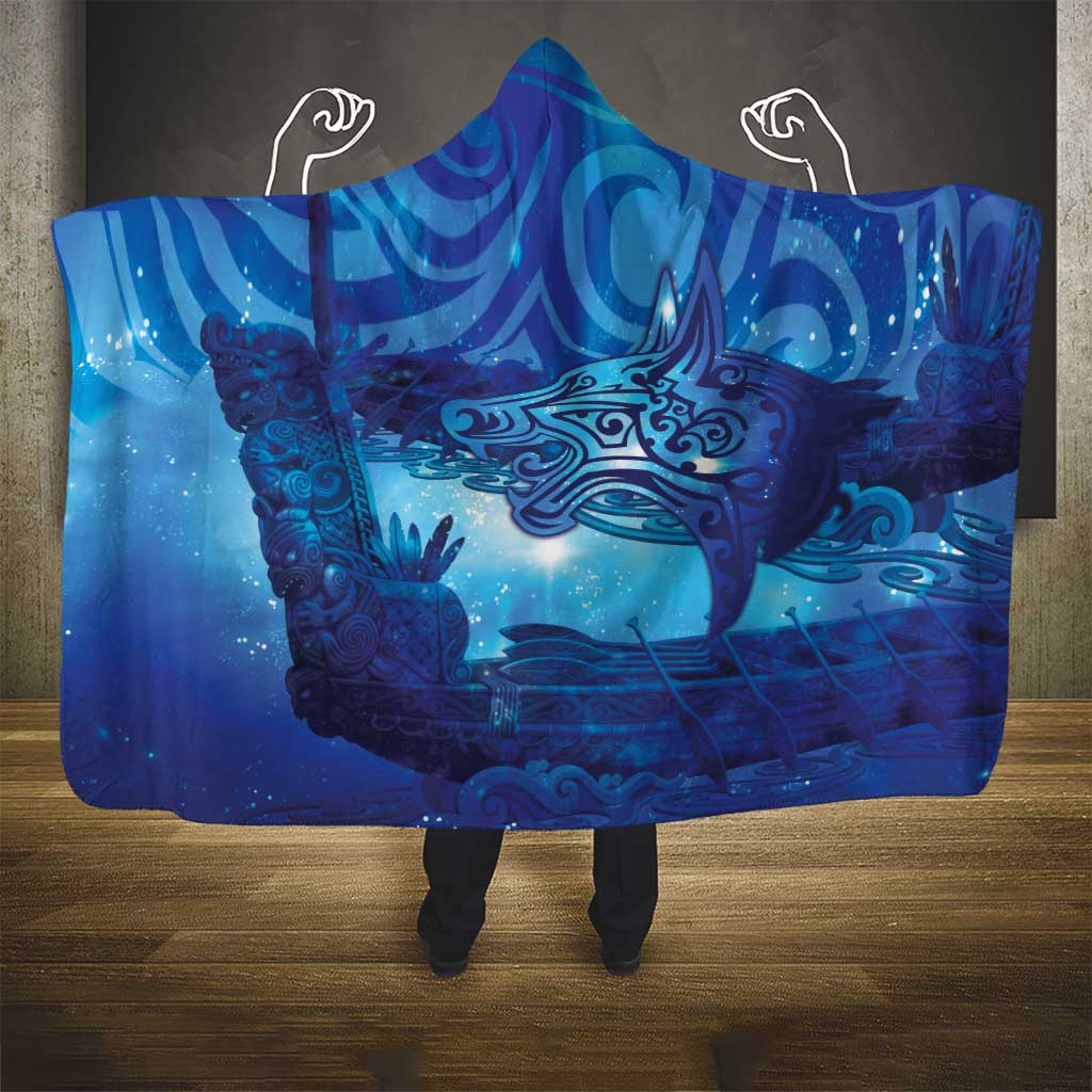Kuri New Zealand Matariki Hooded Blanket Aotearoa Dog Waka Maori New Year Galaxy Vibes