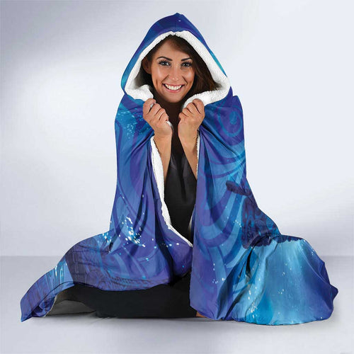 Kuri New Zealand Matariki Hooded Blanket Aotearoa Dog Waka Maori New Year Galaxy Vibes