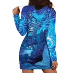 Kuri New Zealand Matariki Hoodie Dress Aotearoa Dog Waka Maori New Year Galaxy Vibes