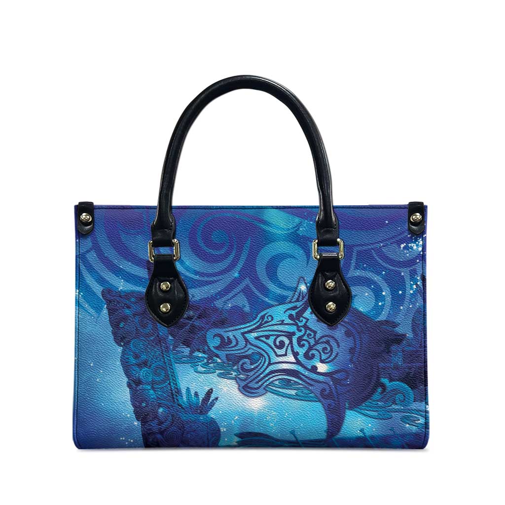 Kuri New Zealand Matariki Leather Bag Aotearoa Dog Waka Maori New Year Galaxy Vibes