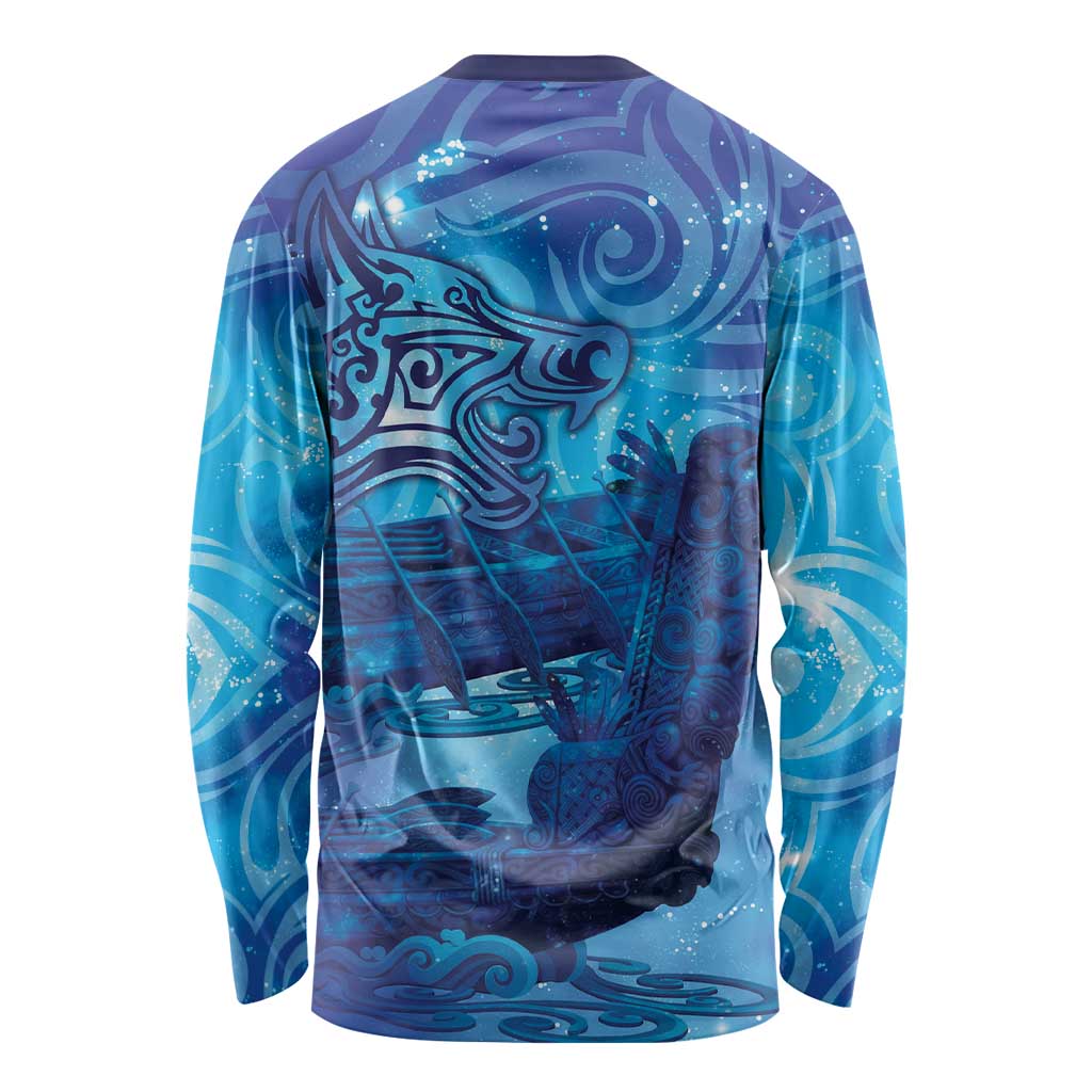 Kuri New Zealand Matariki Long Sleeve Shirt Aotearoa Dog Waka Maori New Year Galaxy Vibes