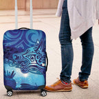 Kuri New Zealand Matariki Luggage Cover Aotearoa Dog Waka Maori New Year Galaxy Vibes