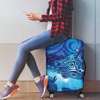 Kuri New Zealand Matariki Luggage Cover Aotearoa Dog Waka Maori New Year Galaxy Vibes