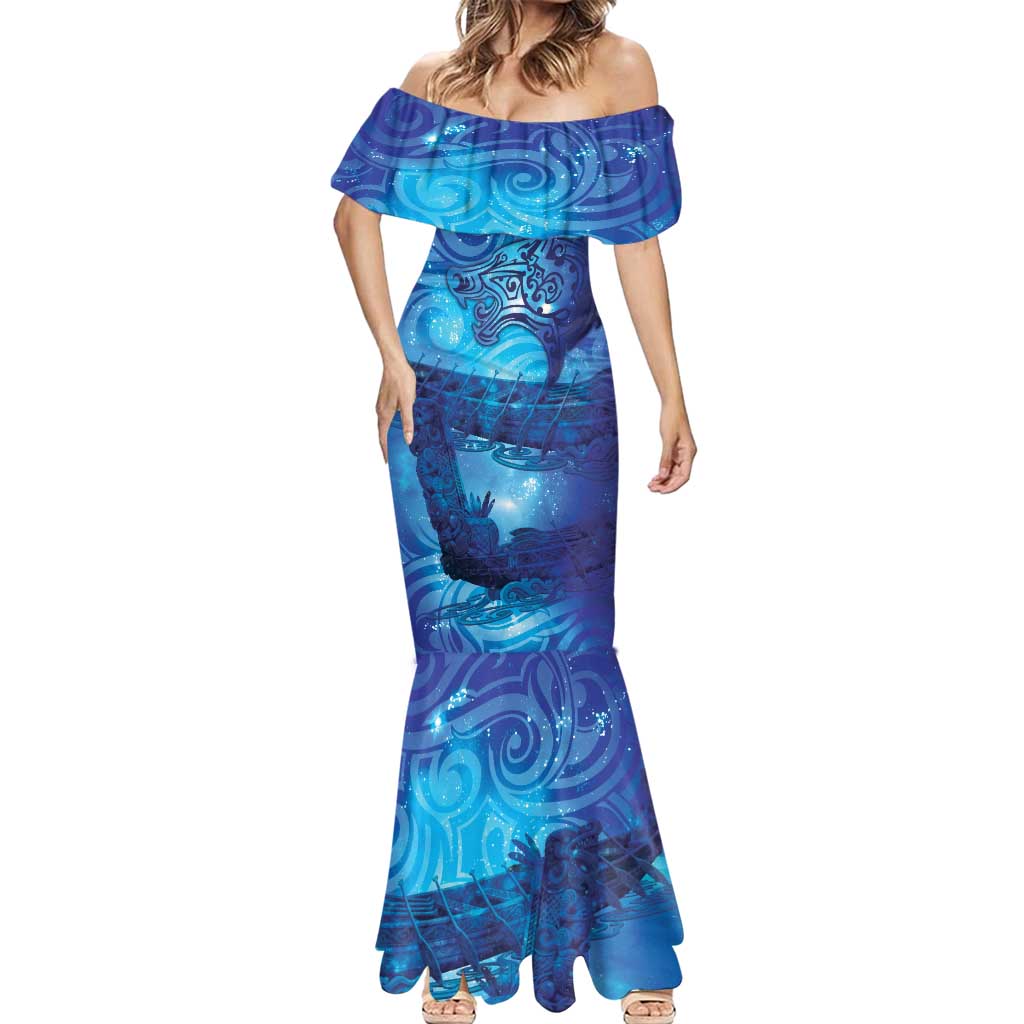 Kuri New Zealand Matariki Mermaid Dress Aotearoa Dog Waka Maori New Year Galaxy Vibes