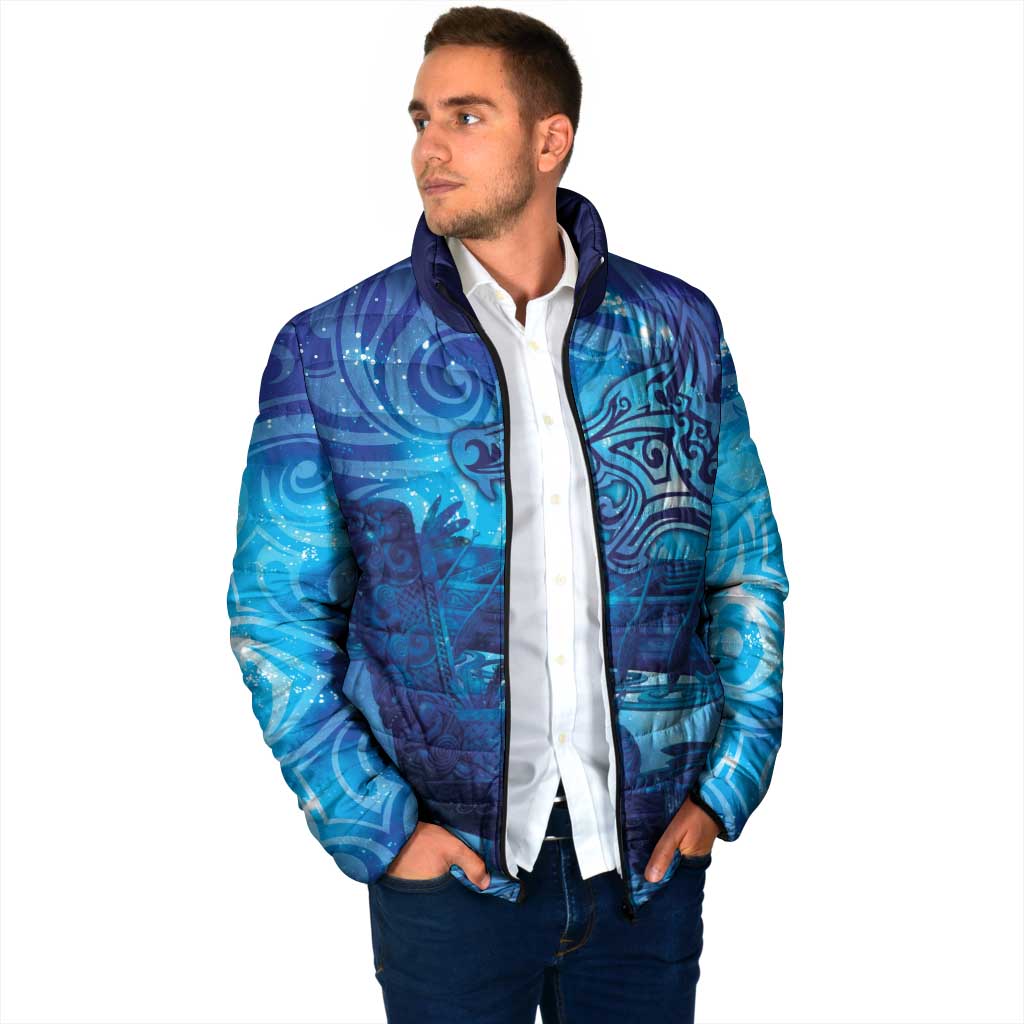 Kuri New Zealand Matariki Padded Jacket Aotearoa Dog Waka Maori New Year Galaxy Vibes