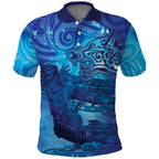 Kuri New Zealand Matariki Polo Shirt Aotearoa Dog Waka Maori New Year Galaxy Vibes