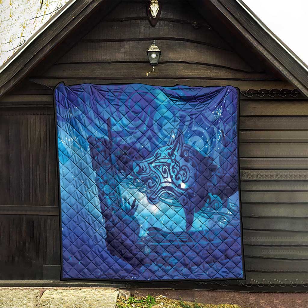 Kuri New Zealand Matariki Quilt Aotearoa Dog Waka Maori New Year Galaxy Vibes