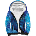 Kuri New Zealand Matariki Sherpa Hoodie Aotearoa Dog Waka Maori New Year Galaxy Vibes