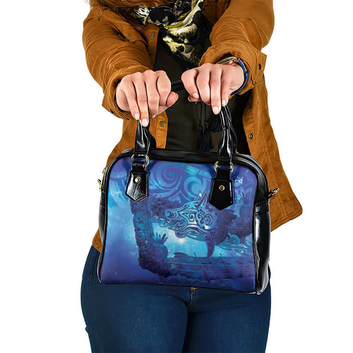 Kuri New Zealand Matariki Shoulder Handbag Aotearoa Dog Waka Maori New Year Galaxy Vibes