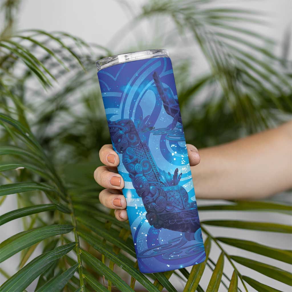 Kuri New Zealand Matariki Skinny Tumbler Aotearoa Dog Waka Maori New Year Galaxy Vibes