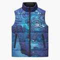Kuri New Zealand Matariki Sleeveless Puffer Jacket Aotearoa Dog Waka Maori New Year Galaxy Vibes
