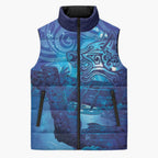 Kuri New Zealand Matariki Sleeveless Puffer Jacket Aotearoa Dog Waka Maori New Year Galaxy Vibes