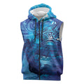 Kuri New Zealand Matariki Sleeveless Zip Hoodie Aotearoa Dog Waka Maori New Year Galaxy Vibes