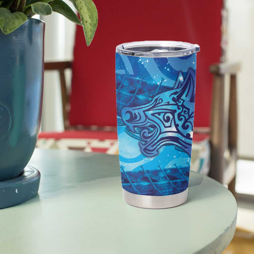 Kuri New Zealand Matariki Tumbler Cup Aotearoa Dog Waka Maori New Year Galaxy Vibes