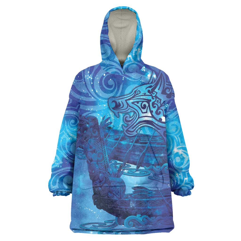 Kuri New Zealand Matariki Wearable Blanket Hoodie Aotearoa Dog Waka Maori New Year Galaxy Vibes