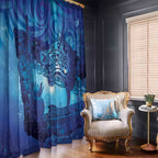 Kuri New Zealand Matariki Window Curtain Aotearoa Dog Waka Maori New Year Galaxy Vibes