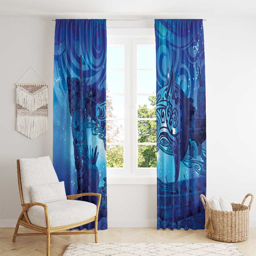 Kuri New Zealand Matariki Window Curtain Aotearoa Dog Waka Maori New Year Galaxy Vibes