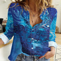 Kuri New Zealand Matariki Women Casual Shirt Aotearoa Dog Waka Maori New Year Galaxy Vibes