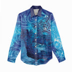 Kuri New Zealand Matariki Women Casual Shirt Aotearoa Dog Waka Maori New Year Galaxy Vibes