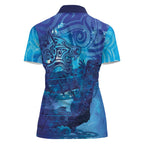Kuri New Zealand Matariki Women Polo Shirt Aotearoa Dog Waka Maori New Year Galaxy Vibes