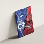 Personalised Kangaroos And Bombers Football Canvas Wall Art Sporty Version