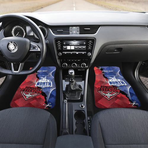 Personalised Kangaroos And Bombers Football Car Mats Sporty Version