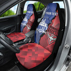 Personalised Kangaroos And Bombers Football Car Seat Cover Sporty Version