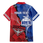 Personalised Kangaroos And Bombers Football Family Matching Mermaid Dress and Hawaiian Shirt Sporty Version