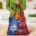 Personalised Kangaroos And Bombers Football Grocery Bag Sporty Version