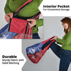 Personalised Kangaroos And Bombers Football Grocery Bag Sporty Version