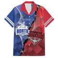 Personalised Kangaroos And Bombers Football Hawaiian Shirt Sporty Version