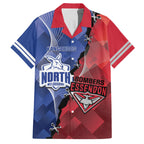 Personalised Kangaroos And Bombers Football Hawaiian Shirt Sporty Version