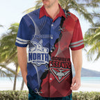 Personalised Kangaroos And Bombers Football Hawaiian Shirt Sporty Version