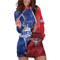 Personalised Kangaroos And Bombers Football Hoodie Dress Sporty Version