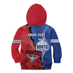 Personalised Kangaroos And Bombers Football Kid Hoodie Sporty Version