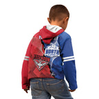 Personalised Kangaroos And Bombers Football Kid Hoodie Sporty Version