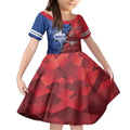 Personalised Kangaroos And Bombers Football Kid Short Sleeve Dress Sporty Version