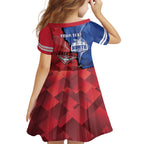Personalised Kangaroos And Bombers Football Kid Short Sleeve Dress Sporty Version